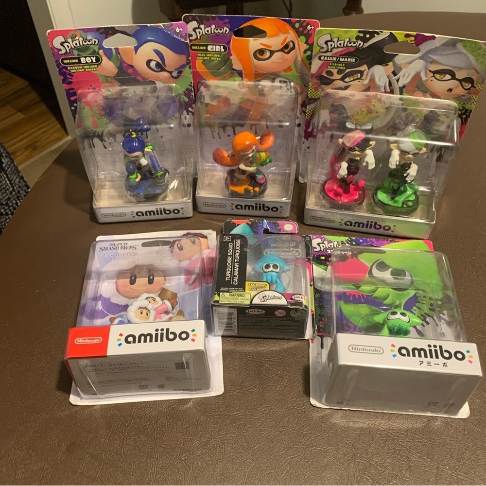 Nintendo Amiibo LOT Of 5 - Splatoon Callie Marie Inkling Boy & Girl Smash Bros